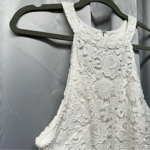 Lulus White Lace Mini Dress Love Poem- XL - Picture 5 of 8